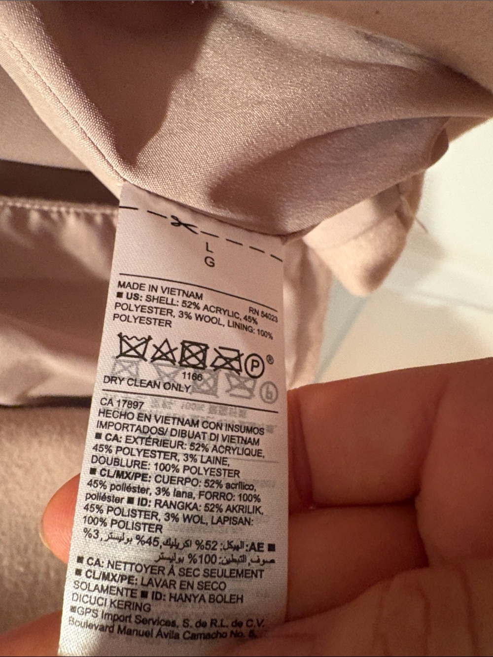 Old Navy Taupe two -Button wool blend Coat - Picture 6 of 6